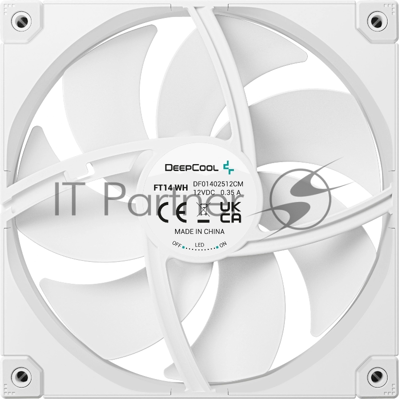 Вентилятор для корпуса Deepcool FT14 140х140x25 белый 4-pin 25.1дБ (R-FT14-WHWPN1-G) Ret