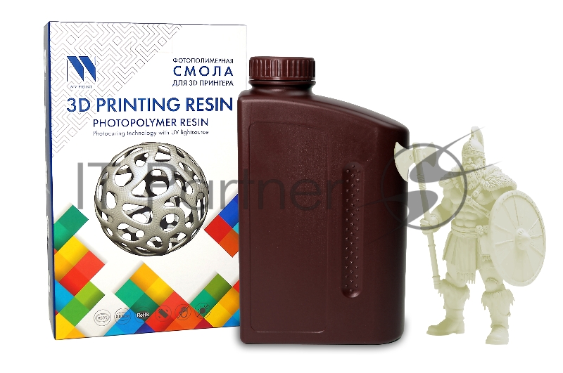 Фотополимерная водовымываемая смола NVPRINT Water Washable Resin Clear 1 кг