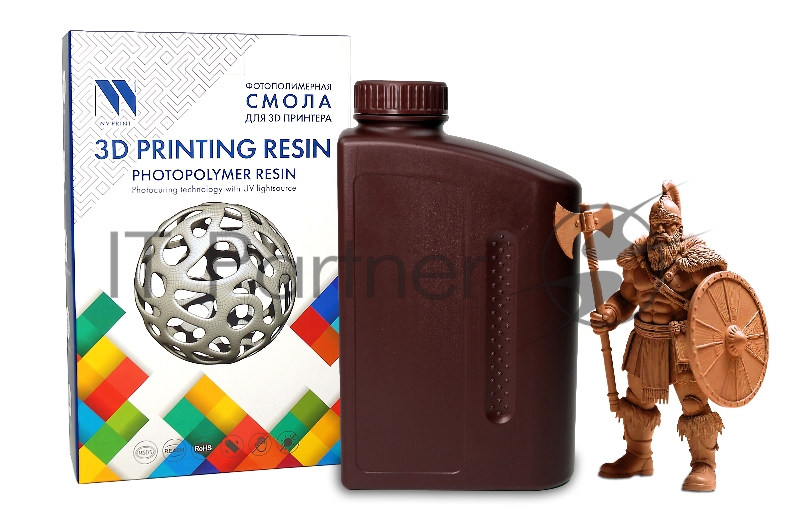 Фотополимерная смола NVPRINT Red Wax Resine для 3D печати 1 кг (бут)