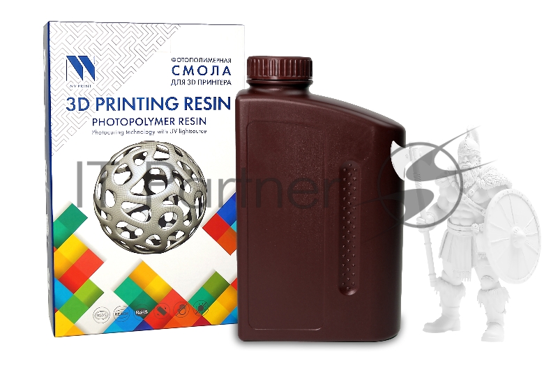 Фотополимерная смола NVPRINT ABS Like Resin White для 3D печати 1 кг (бут)