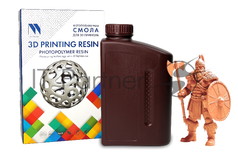 Фотополимерная смола NVPRINT Standard Resin Orange для 3D печати 1 кг/бут