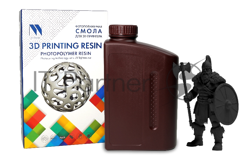 Фотополимерная водовымываемая смола NVPRINT Water Washable Resin Black 1 кг