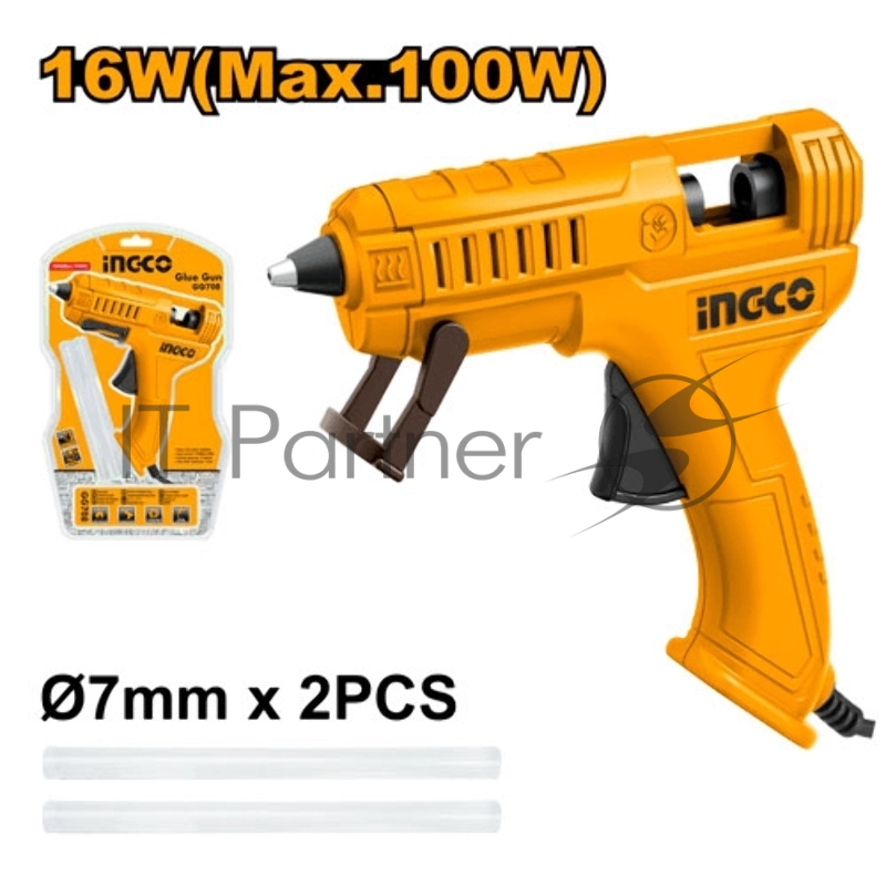 Сетевой клеевой пистолет Li-Ion Ingco GG708