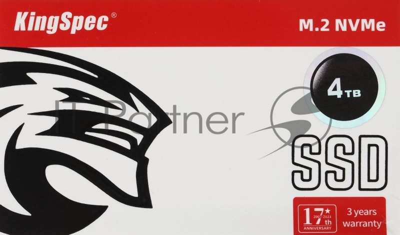 SSD накопитель KingSpec NE-4TB 4ТБ, M.2 2280, PCIe 3.0 x4, NVMe, M.2