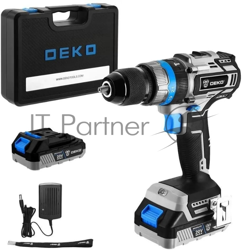 Дрель-шуруповерт Deko DKCID20 аккум. патрон:быстрозажимной (кейс в комплекте) (063-4421)