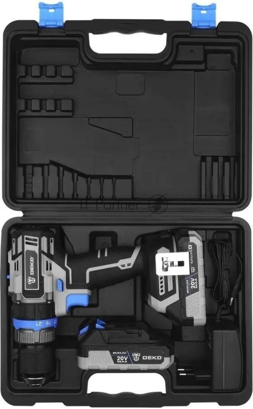 Дрель-шуруповерт Deko DKCID20 аккум. патрон:быстрозажимной (кейс в комплекте) (063-4421)