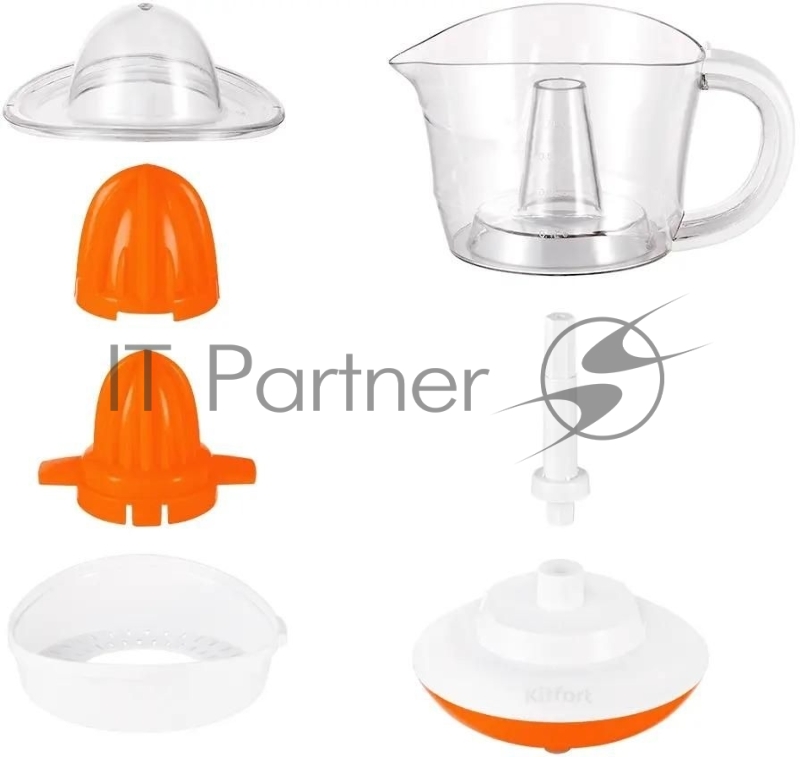 Соковыжималка цитрусовая Kitfort КТ-1148-2 25Вт рез.сок.:700мл. белый/оранжевый