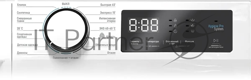 Стиральная машина CENTEK CT-1925, с фронтальной загрузкой, 12кг, 1400об/мин, инверторная, белый