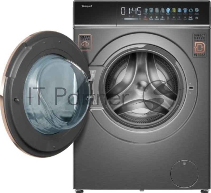Стиральная машина Weissgauff WMD 58411 Direct Drive Inverter Premium Steam серый, загр.фронтальная макс.: 11кг., 1400об/мин, класс: B (с сушкой)