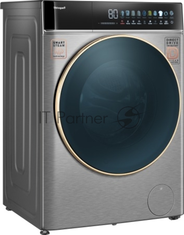 Стиральная машина Weissgauff WMD 58411 Direct Drive Inverter Premium Steam Steel нержавеющая сталь, загр.фронтальная, 11кг, 1400об/мин, B (с сушкой)