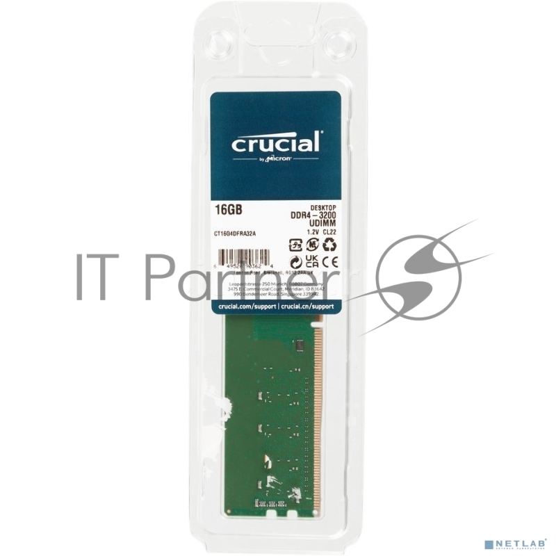 Оперативная память Crucial 16GB 3200MHz DDR4 UDIMM.(RCISCT16G4DFRA32A)(CT16