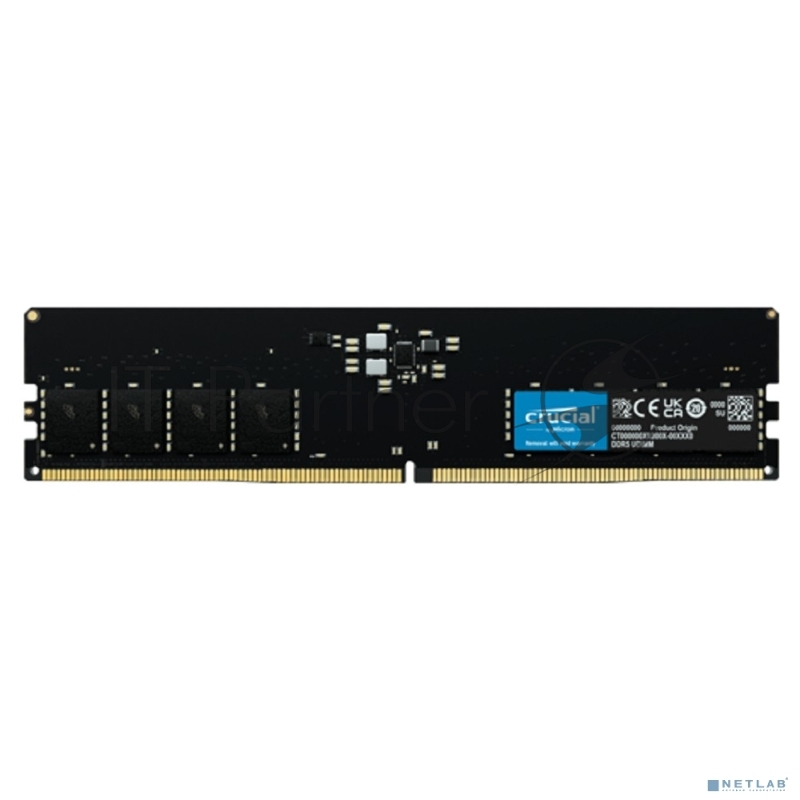 Оперативная память Crucial 16GB DDR5 5600 DIMM CT16G56C46U5 CL46, 1.1V,