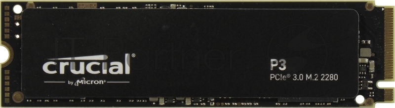 Накопитель SSD Crucial P3, 1000GB, M.2(22x80mm), NVMe, PCIe 3.0 x4, QLC, R/W 3500/3000MB/s, IOPs н.д./н.д., TBW 220, DWPD 0.1 (12 мес.)