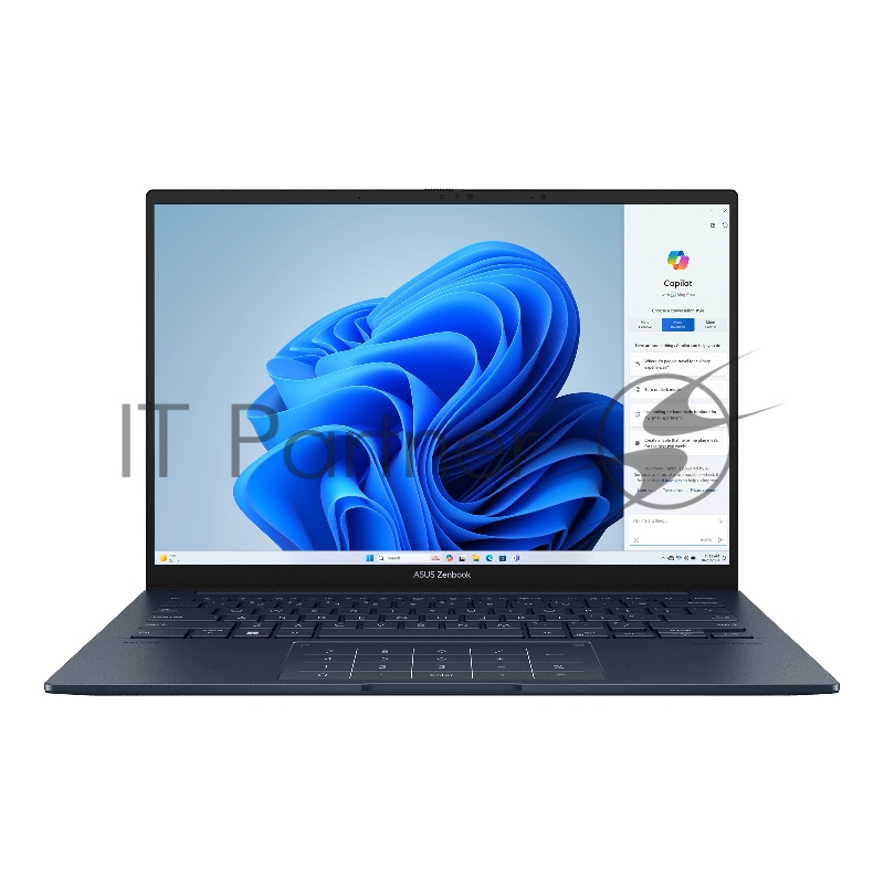 Ноутбук ASUS UX3405MA-PP898, синий 90NB11R1-M01K50 14(2880x1800 OLED 16:10)/Intel Core Ultra 9 185H(2.3Ghz)/16384Mb/1024SSDGb Arc graphics/Cam/BT/WiFi/75WHr/war 1y/1.2kg DOS
