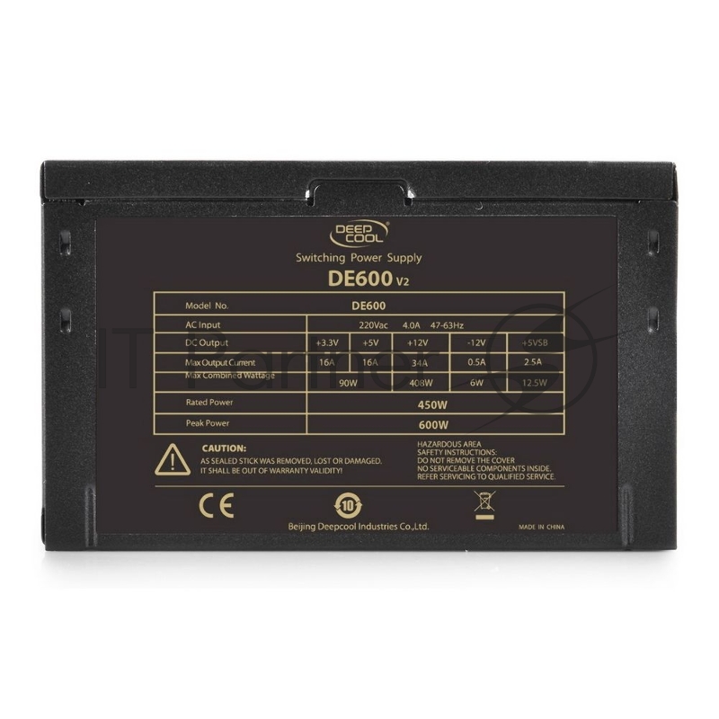 Блок питания 450W Deepcool DE600 V2 Game Storm (ATX, 80 PLUS WHITE APFC 120mm fan 4xSATA RTL) (DP-DE600-WGEU-RU)