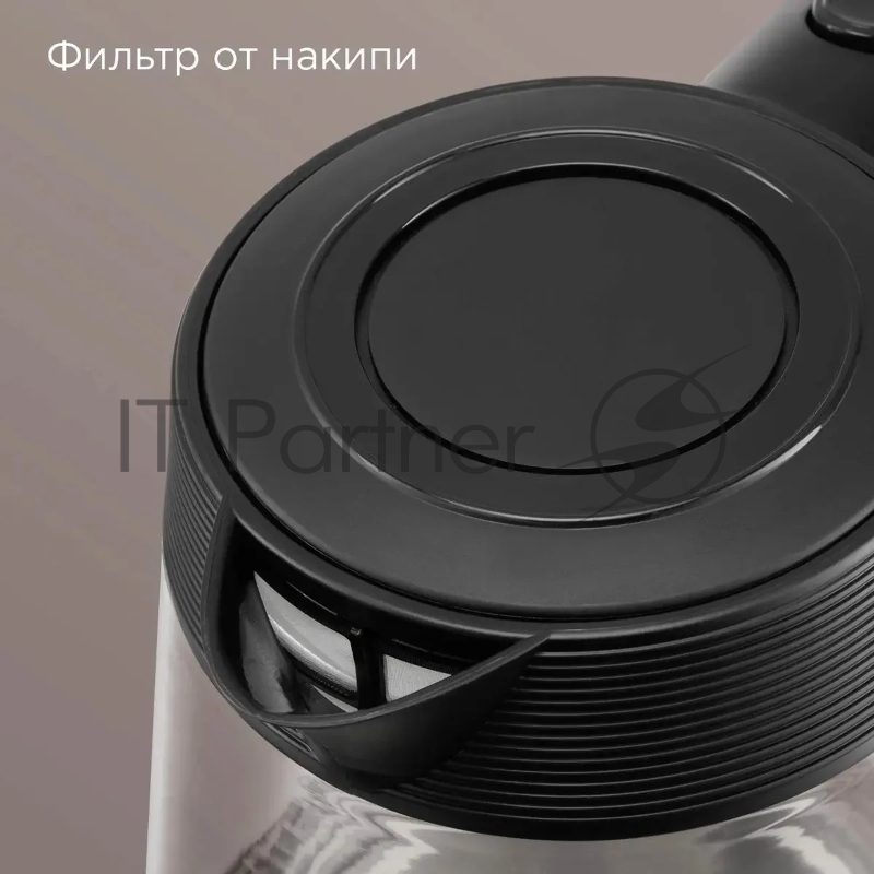 Чайник электрический Redmond KG229 1.7л. 2200Вт черный корпус: стекло