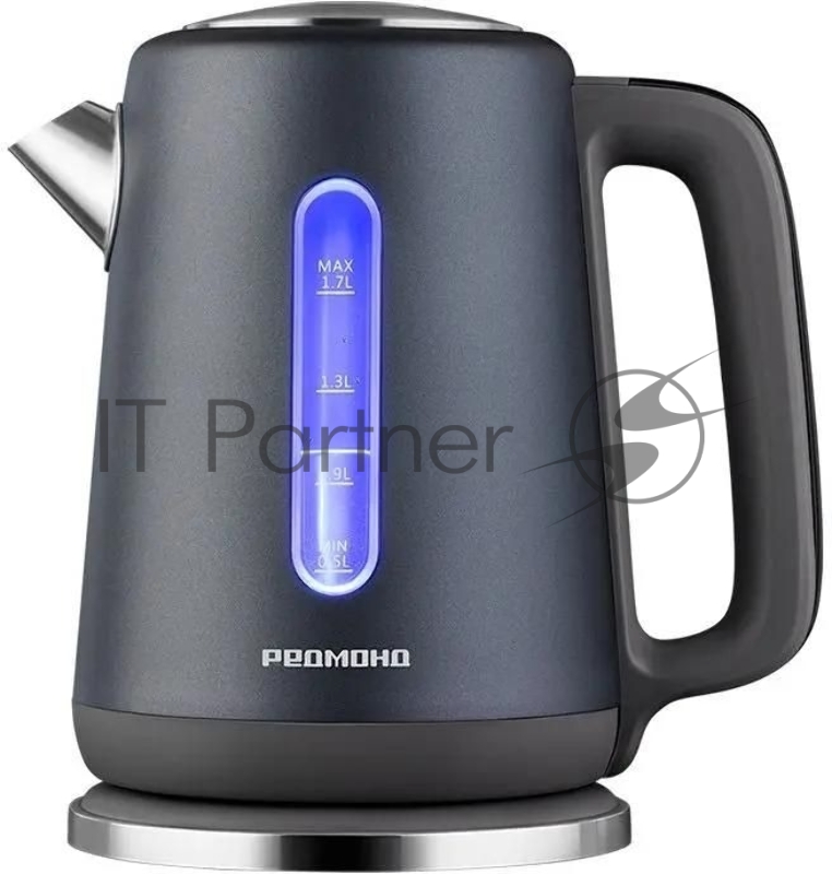 Чайник электрический Redmond KM238 1.7л. 2200Вт серо-голубой корпус: стекло