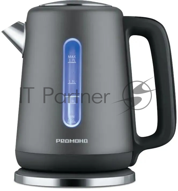 Чайник электрический Redmond KM238 1.7л. 2200Вт серый корпус: стекло