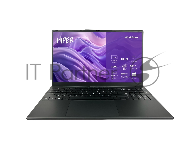 Ноутбук 15.6 IPS FHD HIPER WORKBOOK black (Core i5 12450H/16Gb/512Gb SSD/VGA int/W11Pro (FWBC151-I512HR16N5FABWPG)