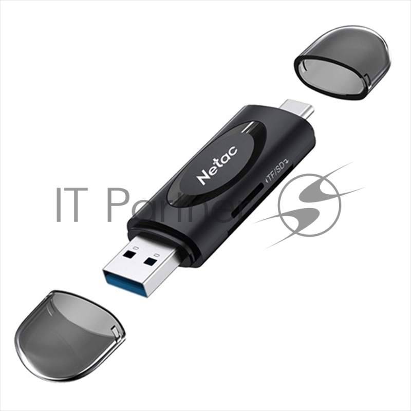 Карт-ридер Netac WK14 NT09WK14-30BK SD, SDHC, SDXC, microSD, microSDHC, microSDXC, интерфейс USB 3.2