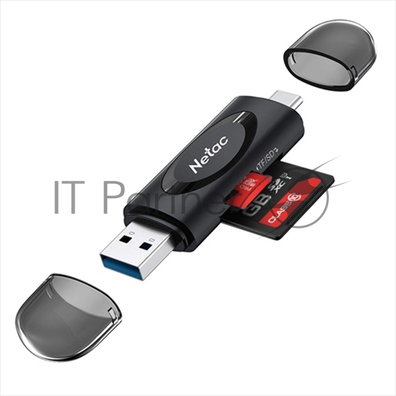Карт-ридер Netac WK14 NT09WK14-30BK SD, SDHC, SDXC, microSD, microSDHC, microSDXC, интерфейс USB 3.2