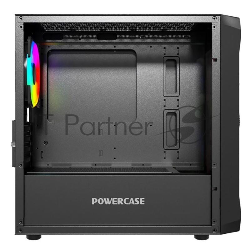 Корпус компьютерный Powercase Mistral Micro A3B ARGB, Tempered Glass, 2x 140mm ARGB PWM+1x 120mm ARGB PWM, чёрный, mATX (CMMAB-A3)