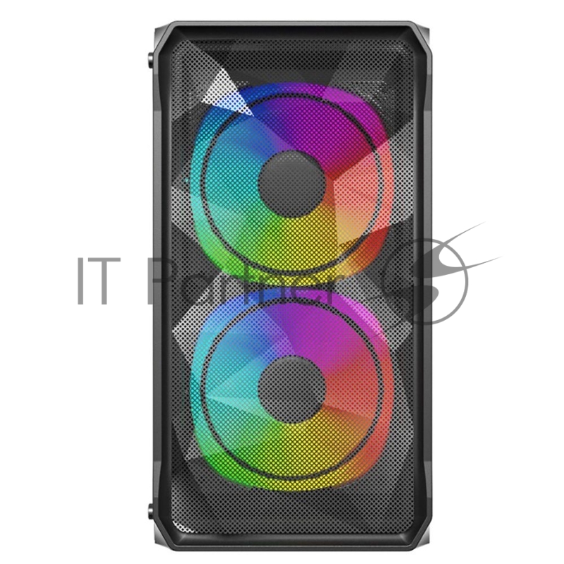 Корпус компьютерный Powercase Mistral Micro A3B ARGB, Tempered Glass, 2x 140mm ARGB PWM+1x 120mm ARGB PWM, чёрный, mATX (CMMAB-A3)
