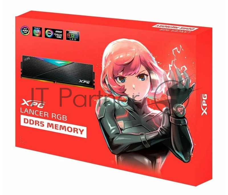 Оперативная память Adata XPG Lancer RGB DDR5 Общий объём памяти 32Гб Module capacity 16Гб Количество 2 5600 МГц Множитель частоты шины 36 1.25 В RGB черный AX5U5600C3632G-DCLARBK