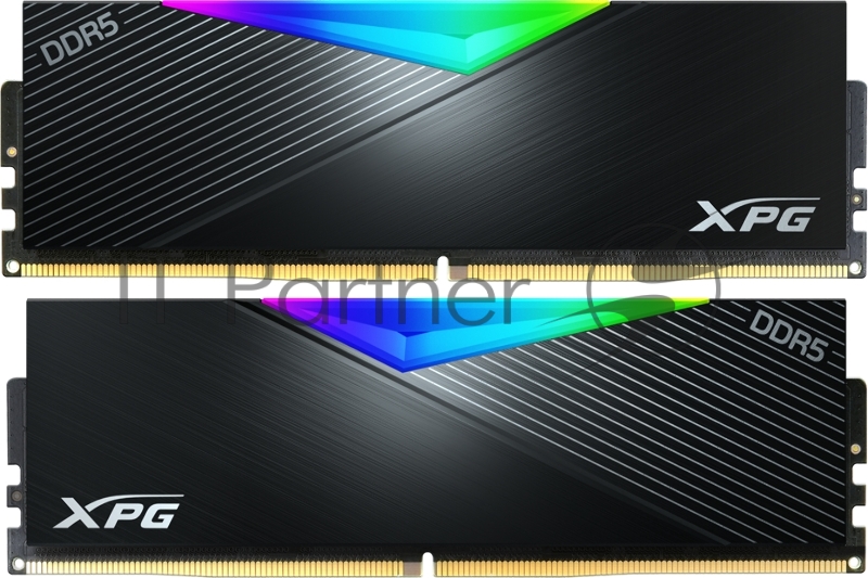 Оперативная память Adata XPG Lancer RGB DDR5 Общий объём памяти 32Гб Module capacity 16Гб Количество 2 5600 МГц Множитель частоты шины 36 1.25 В RGB черный AX5U5600C3632G-DCLARBK