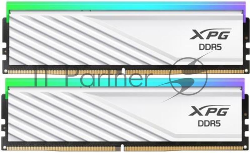 Оперативная память Adata 32Gb DDR5 6400 (2*16Gb) RGB DIMM Радиатор белый AX5U6400C3216G-DTLABRWH