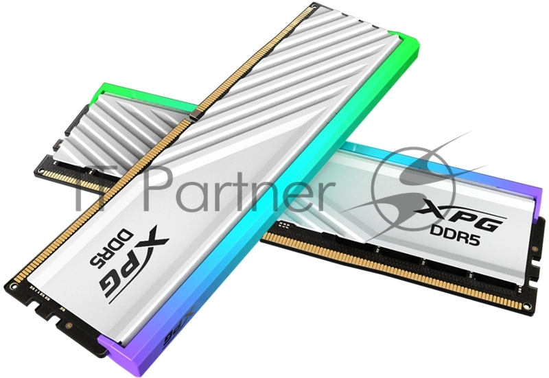 Оперативная память Adata 32Gb DDR5 6400 (2*16Gb) RGB DIMM Радиатор белый AX5U6400C3216G-DTLABRWH