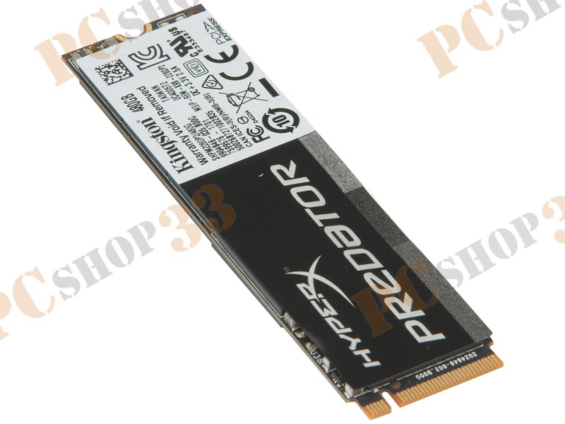 SSD диск 480ГБ M.2 Kingston HyperX Predator SHPM2280P2/480G (PCI-E)