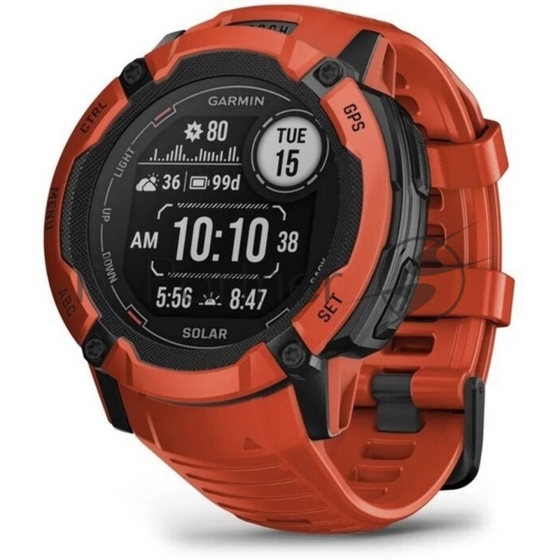 Смарт-часы Garmin Instinct 2X Solar красный 50мм
