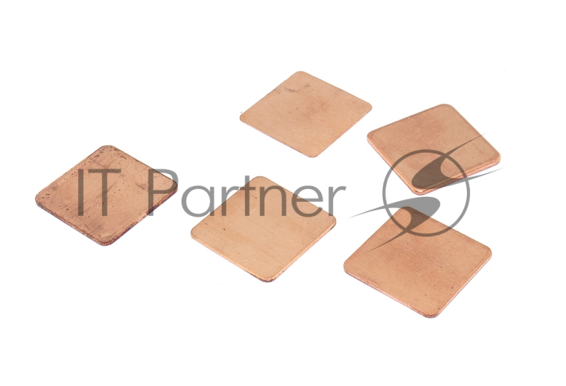 Набор медных термопрокладок 20х20 мм 5 шт, разной толщины