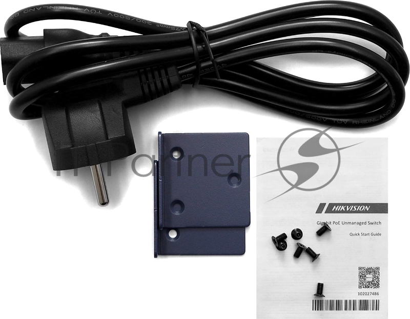 Коммутатор Hikvision DS-3E0326P-E(C) (L2) 24x1Гбит/с 2xКомбо(1000BASE-T/SFP) 2SFP 24PoE 370W неуправляемый