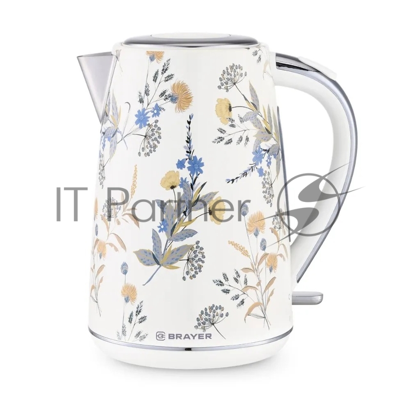 Чайник электрический BRAYER BR1083, 1.7л, стальной корпус