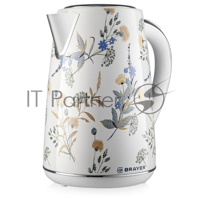 Чайник электрический BRAYER BR1083, 1.7л, стальной корпус