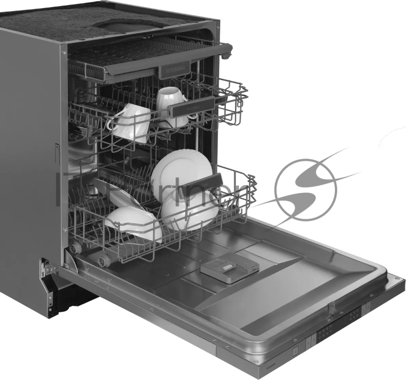Посудомоечная машина встраив. Hyundai HBD 688 2100Вт полноразмерная серебристый