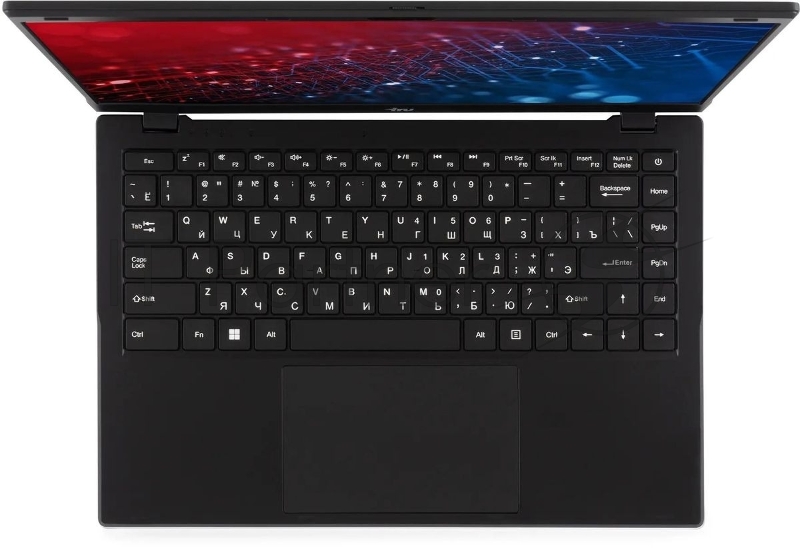 Ноутбук IRU Planio 14ING N100 8Gb SSD512Gb Intel Iris Xe graphics 14 IPS FHD (1920x1080) Windows 11 black 6000mAh (2059101)