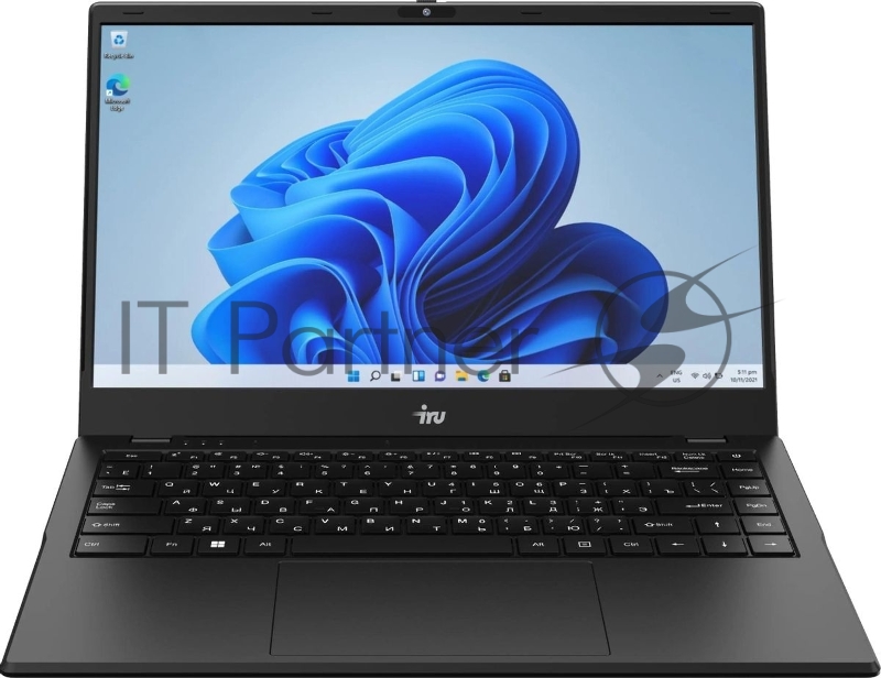 Ноутбук IRU Planio 14ING N100 8Gb SSD256Gb Intel Iris Xe graphics 14 IPS FHD (1920x1080) Windows 11 Professional black 6000mAh (2059098)