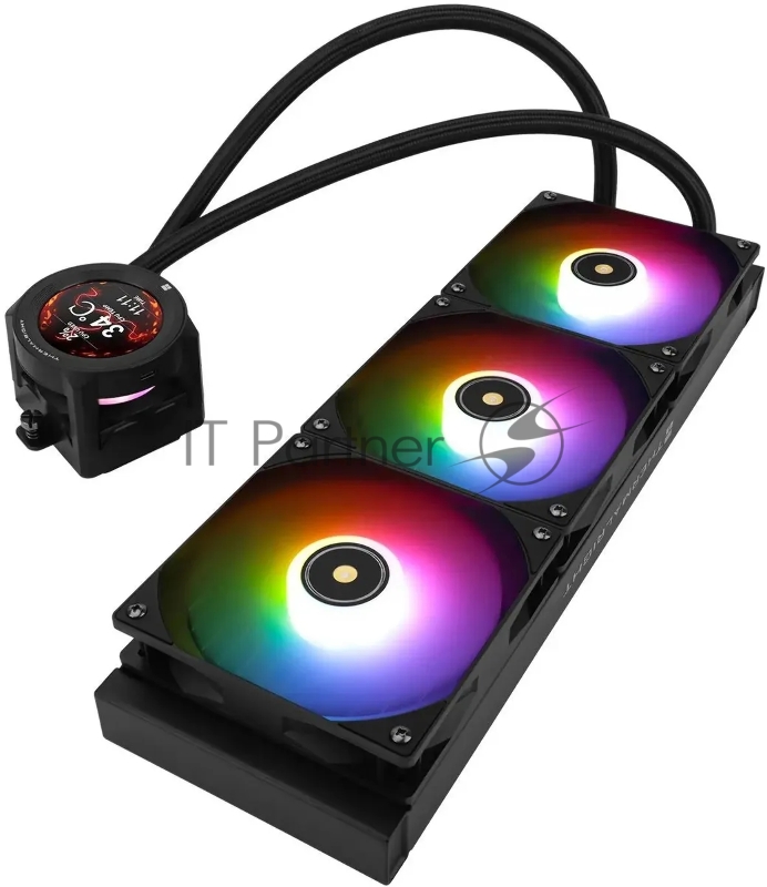 Система водяного охлаждения Thermalright Core Vision 360 ARGB Soc-AM5/AM4/1200/1700/1851 черный 4-pin 28.1dB Al LCD Ret (C-VISION-360-BL-ARGB)