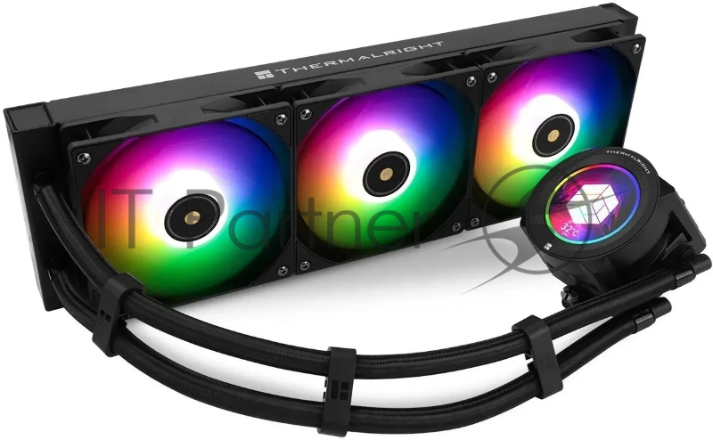 Система водяного охлаждения Thermalright Core Vision 360 ARGB Soc-AM5/AM4/1200/1700/1851 черный 4-pin 28.1dB Al LCD Ret (C-VISION-360-BL-ARGB)