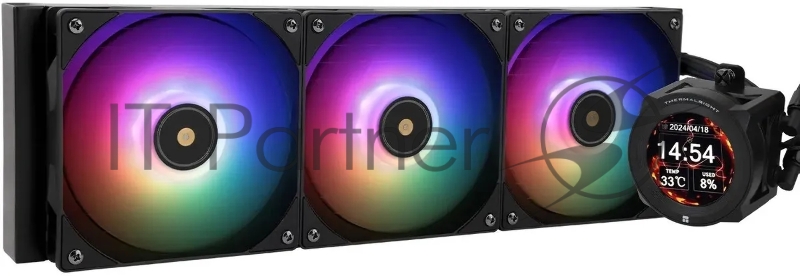 Система водяного охлаждения Thermalright Core Vision 360 ARGB Soc-AM5/AM4/1200/1700/1851 черный 4-pin 28.1dB Al LCD Ret (C-VISION-360-BL-ARGB)