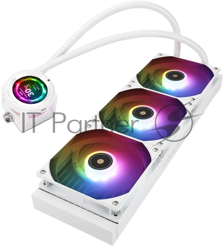 Система водяного охлаждения Thermalright Core Vision 360 ARGB Soc-AM5/AM4/1200/1700/1851 белый 4-pin 28.1dB Al LCD Ret (C-VISION-360-WH-ARGB)
