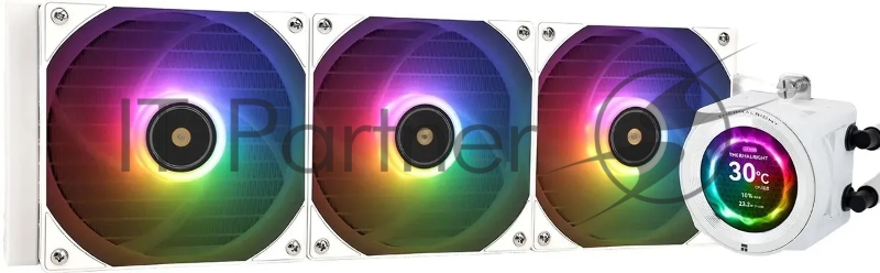 Система водяного охлаждения Thermalright Core Vision 360 ARGB Soc-AM5/AM4/1200/1700/1851 белый 4-pin 28.1dB Al LCD Ret (C-VISION-360-WH-ARGB)