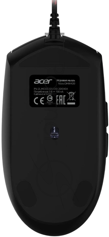 Мышь Acer Nitro OMW400, оптическая, проводная, черный