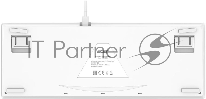 Клавиатура Acer OKW305, USB, механическая белый