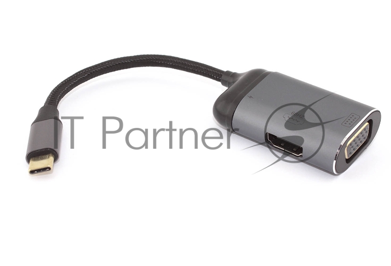 Кабель Type-C на VGA + HDMI + PD