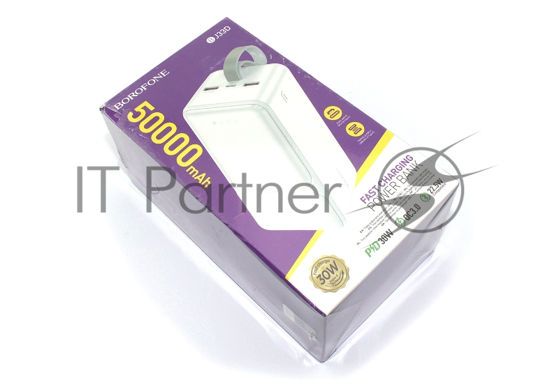 Внешний аккумулятор Powerbank Borofone BJ33D Creed 50000mAh, белый