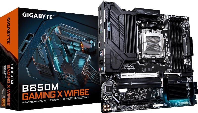 Материнская плата Gigabyte B850M GAMING X WF6E SocketAM5 AMD B850 4xDDR5 mATX AC`97 8ch(7.1) 2.5Gg RAID+HDMI